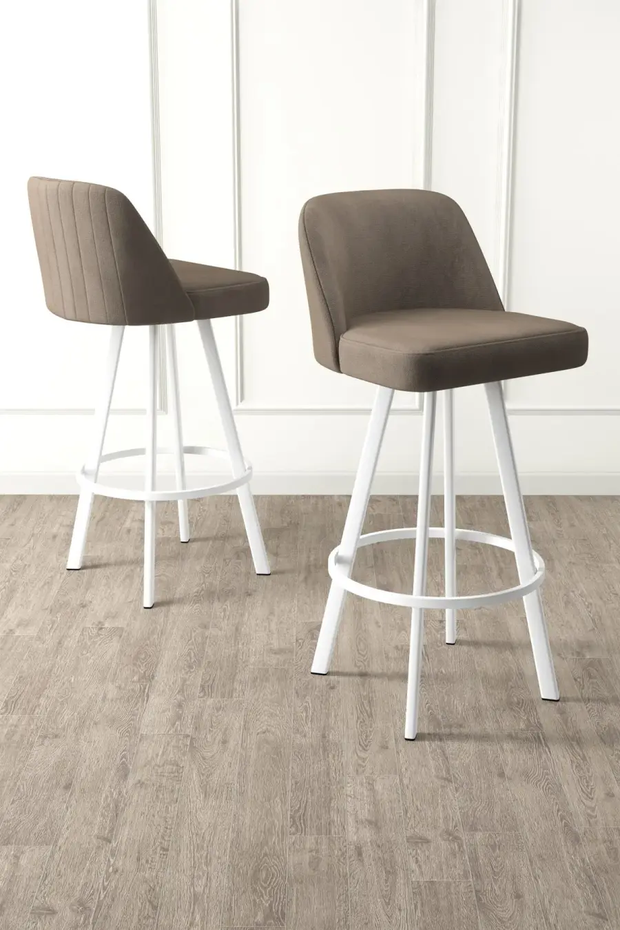 Barová židle ATEX (set 4 ks) – Set 4 ks / Cappuccino / Bílá ASIRGROUP