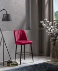 Barová židle VENTO – Set 4 ks / Vínová / Černá ASIRGROUP