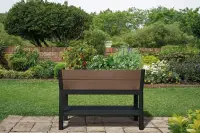 DECO ELEVATED GARDEN BED květináč Walnut Rojaplast (foto 30)