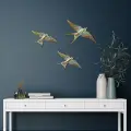 Dekorace FLYING – Swallow / Zlatá / Bílá ASIRGROUP