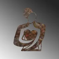 Dekorace RUSTY Heart 1 ASIRGROUP (foto 594)