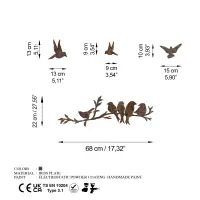 Dekorace RUSTY Birds 2 ASIRGROUP (foto 7)