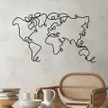 Dekorace WORLD – Černá / Map ASIRGROUP