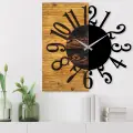 Hodiny WOODEN – Ořech / Černá / Clock 7 ASIRGROUP