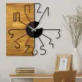 Hodiny WOODEN – Ořech / Černá / Clock 29 ASIRGROUP