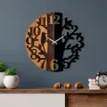 Hodiny WOODEN – Clock / Ořech / Černá ASIRGROUP