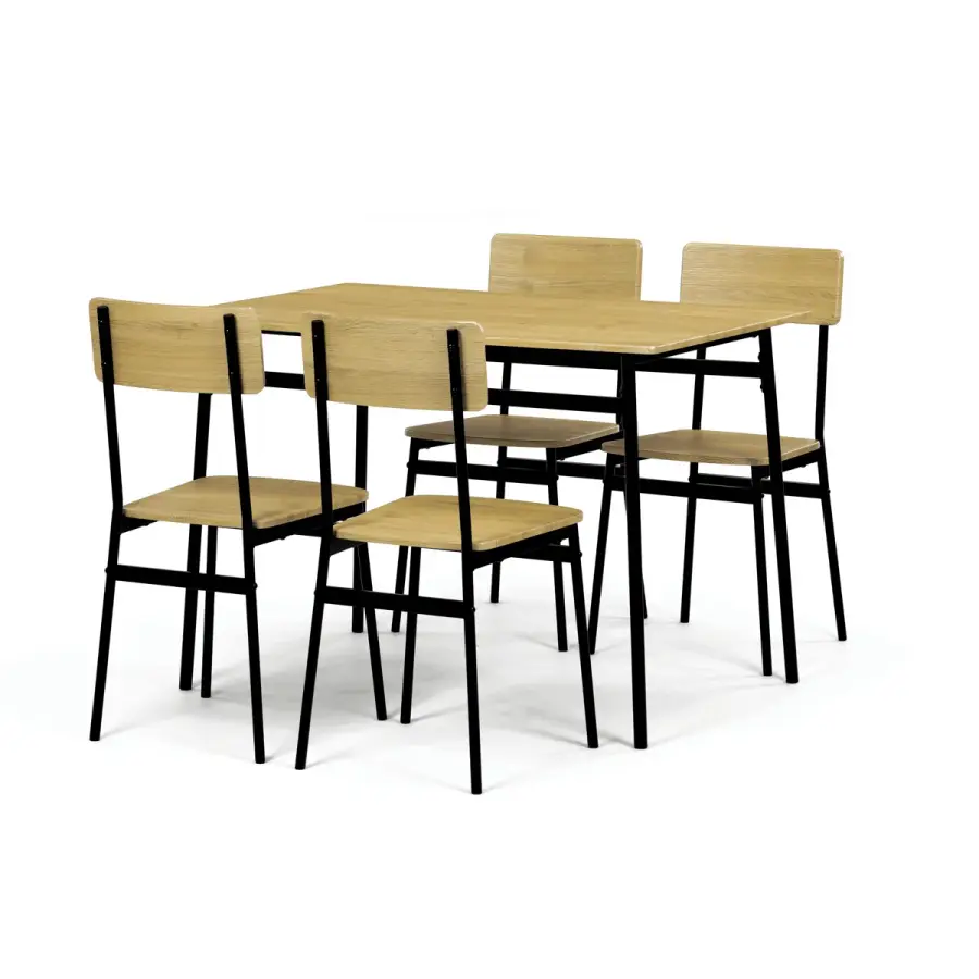 Jídelní set s 4 židlemi AUT-O2155 – OAK Autronic