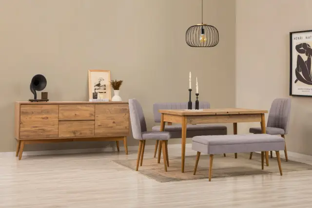 Jídelní set se stolem a konzolí VINA Bench 04 0701 (set 6 ks) ASIRGROUP
