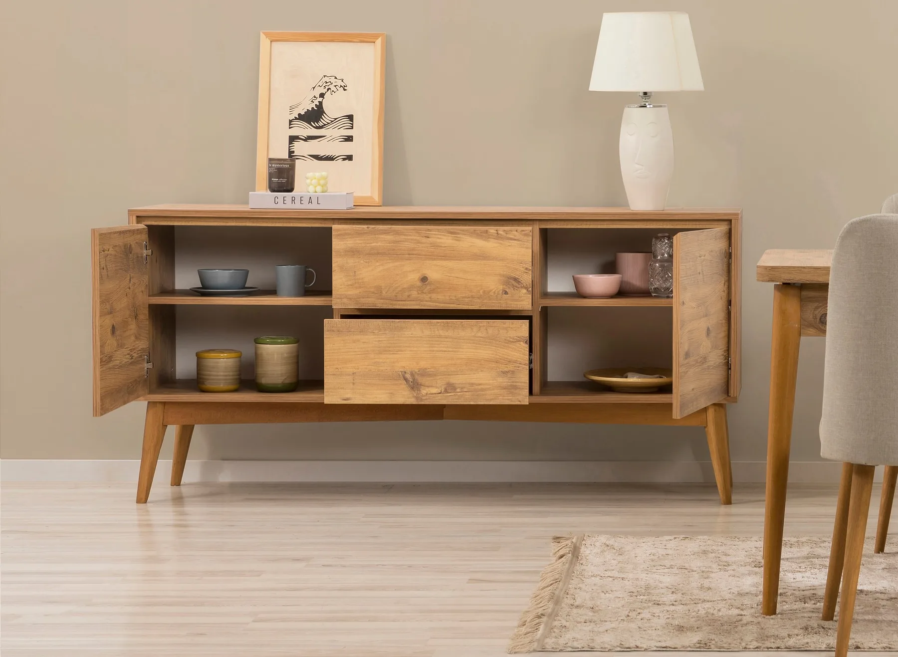 Jídelní set se stolem a konzolí VINA 02 0701 (set 5 ks) ASIRGROUP (foto 536)