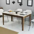 Jídelní stůl MILAN – Ořech / Bílá / 515 ASIRGROUP