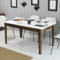 Jídelní stůl MILAN – Ořech / Bílá / 514 ASIRGROUP