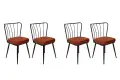 Jídelní židle YILDIZ-945 – Set 4 ks / Červená / Černá ASIRGROUP