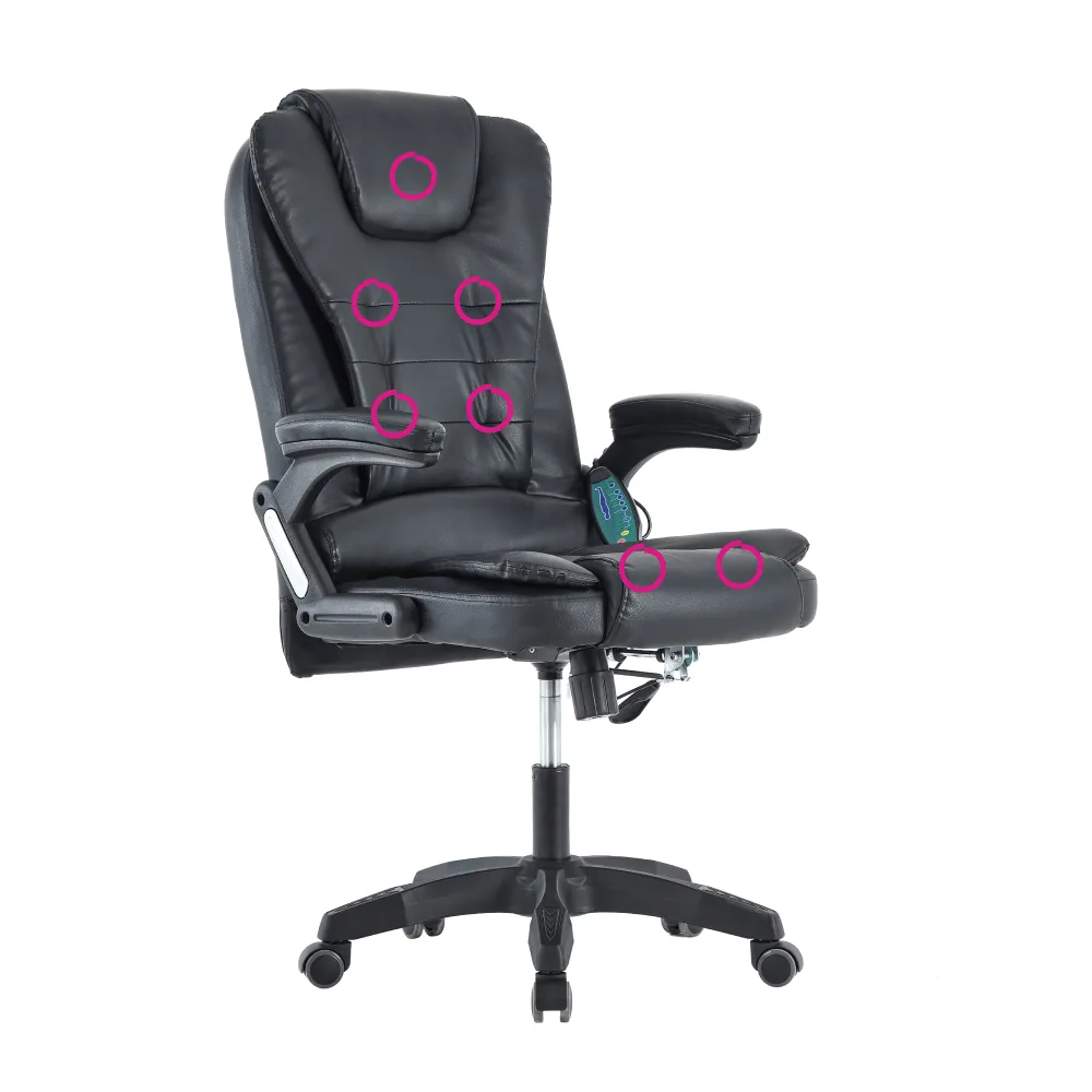 Kancelářská židle s funkcí masáže, černá, TYLER NEW Kondela