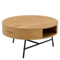 Konferenční stolek, dub/černá, TARMON Kondela