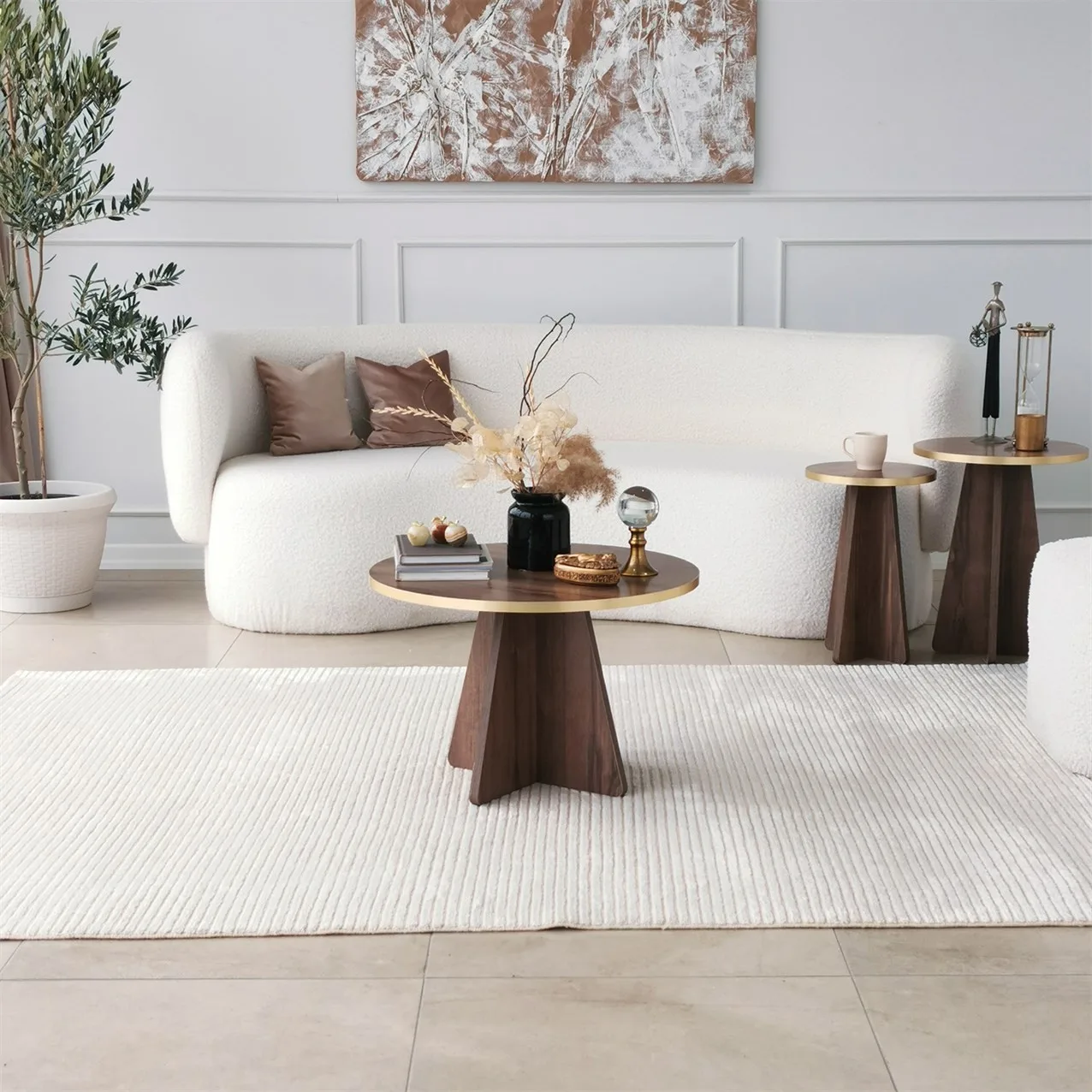 Konferenční stolek MUSHROOM Walnut v2 ASIRGROUP