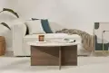 Konferenční stolek SOLEIL – Travertine / Ořech ASIRGROUP