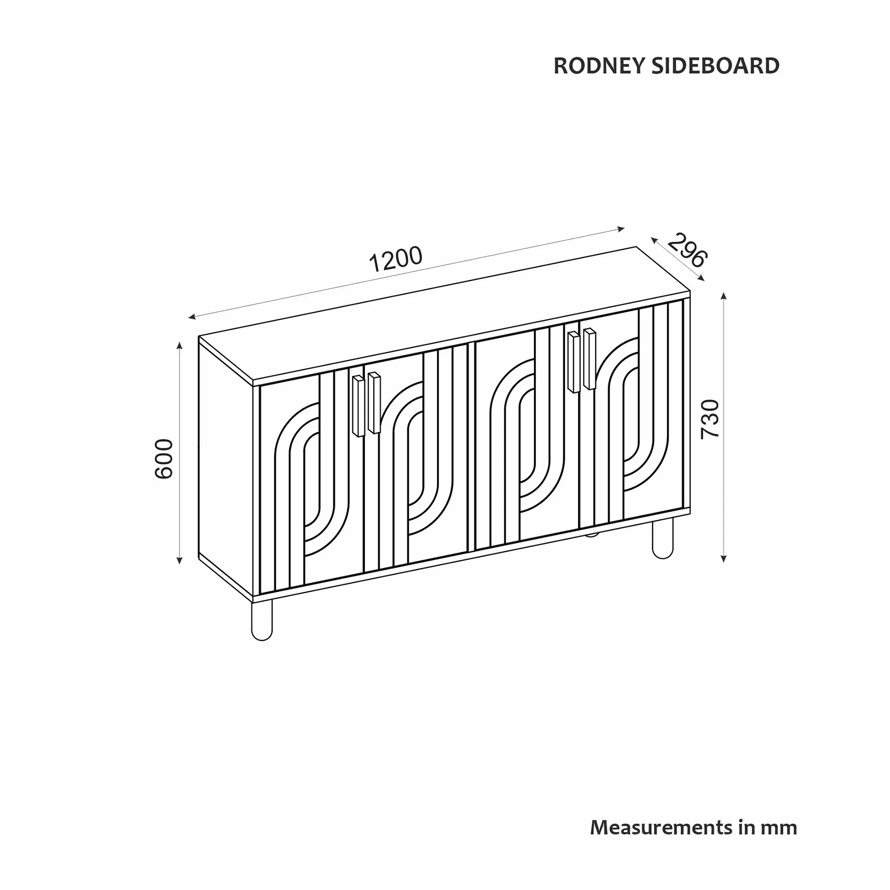 Konzolový stolek RODNEY ASIRGROUP (foto 20)
