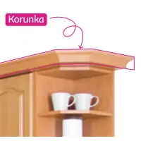 Koruna/ozdobná lišta ke kuchyňské lince LORA NEW MDF LC KLASIK Kondela