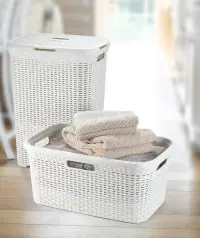 Koš na prádlo RATTAN STYLE Rojaplast (foto 33)