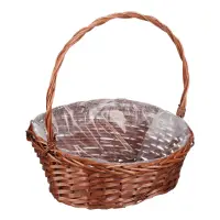 Koš proutěný - oválný s uchem, zkosený, vel. XL, hnědý Autronic (foto 7)