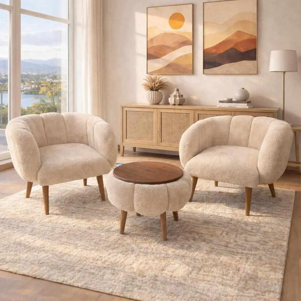 Křeslo ušák LOTUS (set 3 ks) ASIRGROUP