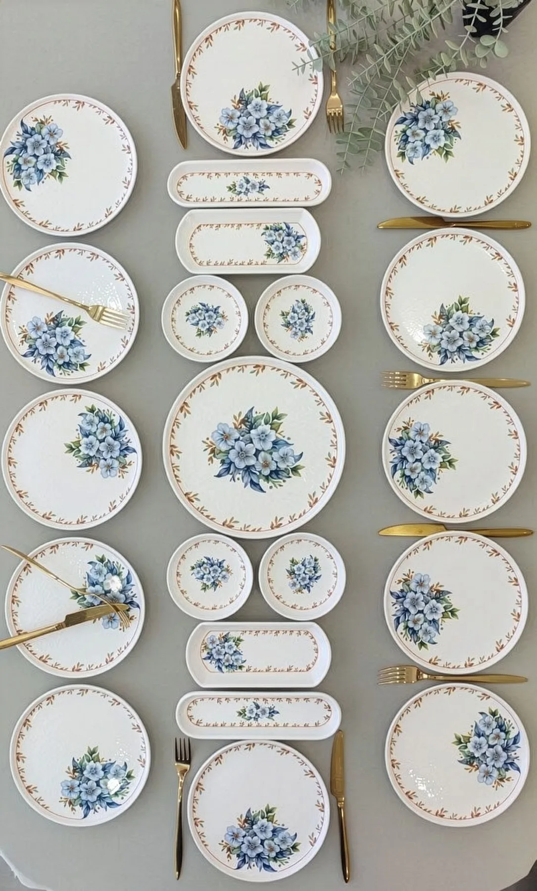 Kuchyňské doplňky FLOWER Blue 21 (set 21 ks) ASIRGROUP