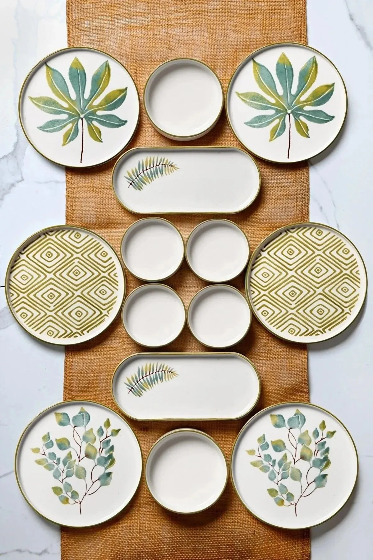 Kuchyňské doplňky K-14-PRC-YAPRAK-IKAT-KAHVALTI (set 14 ks) ASIRGROUP