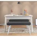 Lavice COSTA (set 3 ks) – Set 3 ks / Bílá / Antracitová ASIRGROUP