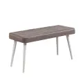 Lavice STORMI – Bench / Bílá / Šedá ASIRGROUP