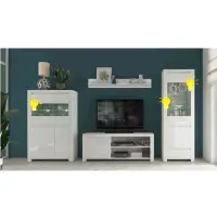 LED osvětlení, 2-bodové, bílá, LINDY/VILGO Kondela