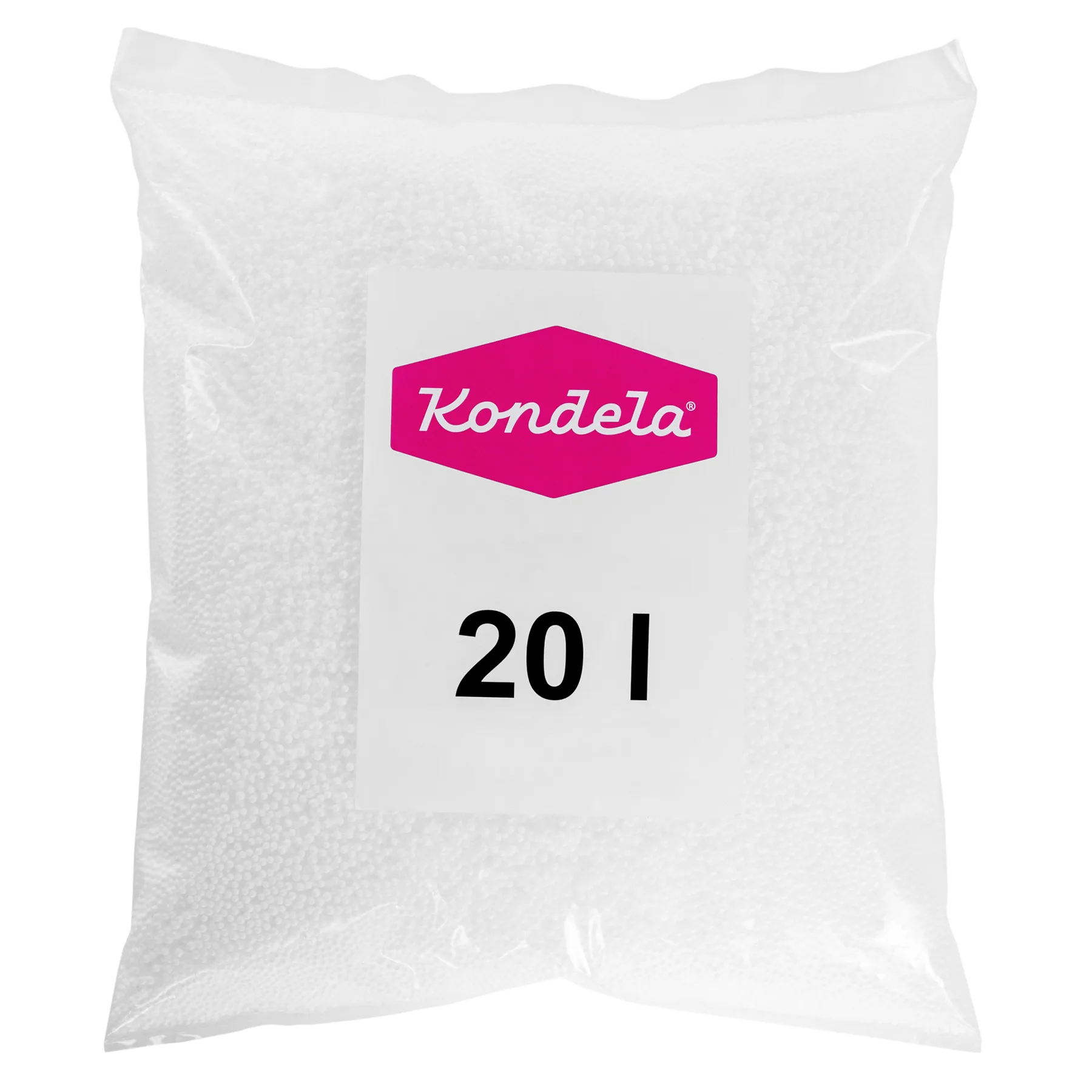 Náplň do sedacích vaků, EPS polystyrénové kuličky, balení 20 l Kondela