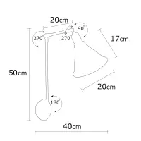 Nástěnná lampa BERCESTE ASIRGROUP (foto 22)