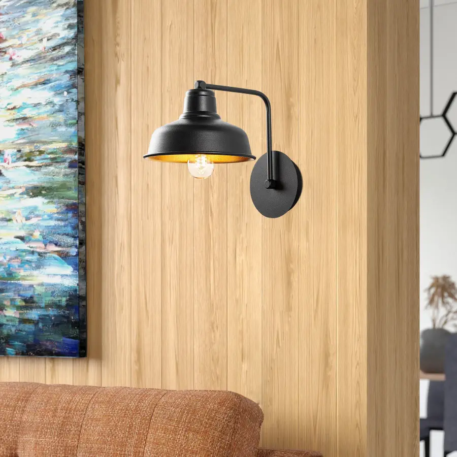 Nástěnná lampa BERCESTE – Černá / 181BLACK-A ASIRGROUP