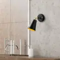 Nástěnná lampa EVANDER – Černá / Zlatá ASIRGROUP
