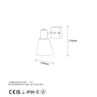 Nástěnná lampa FUNNEL ASIRGROUP (foto 6)