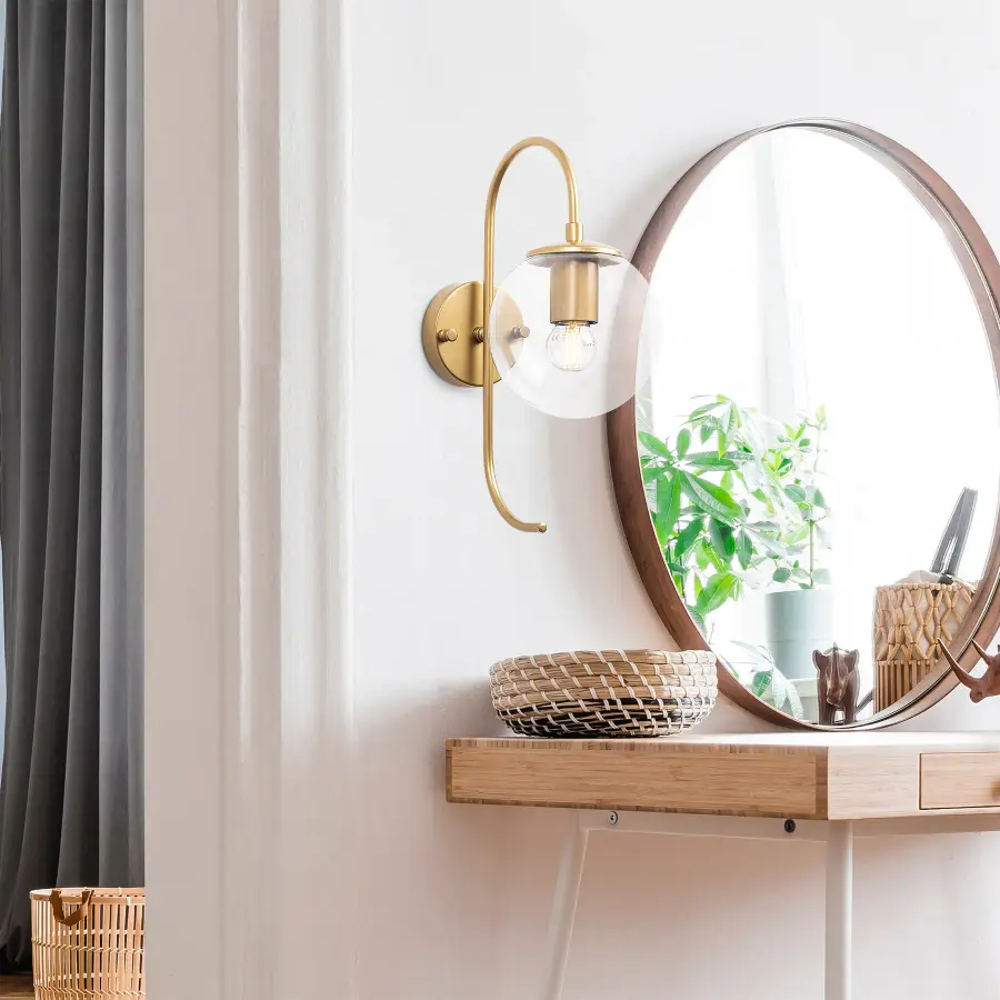 Nástěnná lampa JEWEL – Zlatá / 10560 ASIRGROUP
