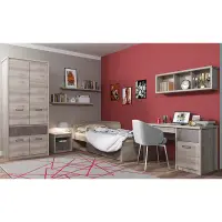 Noční stolek 1S, kaštan nairobi/onyx, JESI NEW Kondela (foto 7)