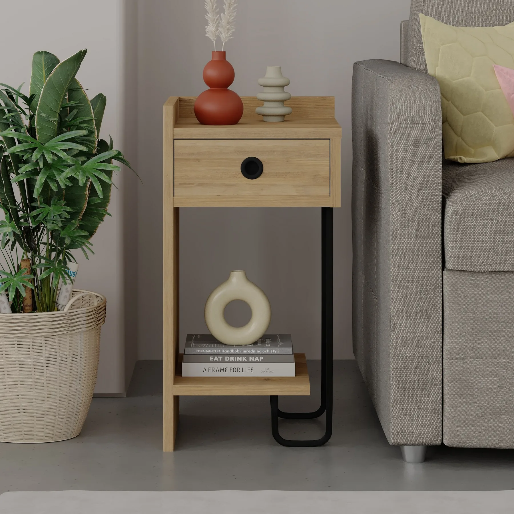 Noční stolek SIRIUS Oak v2 ASIRGROUP