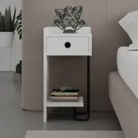 Noční stolek SIRIUS White v2 ASIRGROUP (foto 3)