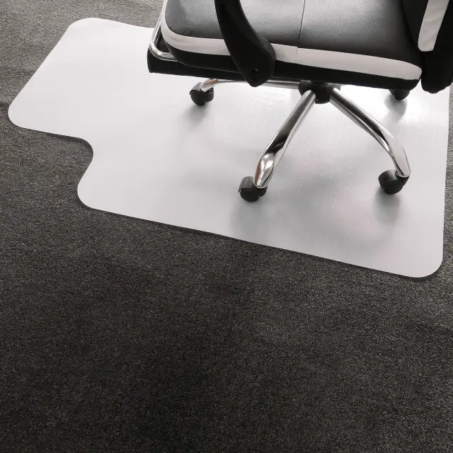 Ochranná podložka pod židli, mléčná, 90x120 cm, 1,8 mm, ELLIE NEW TYP 9 Kondela