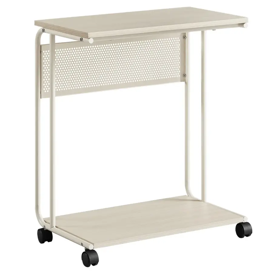 Odkládací stolek 55x32x66cm, mdf, bělený dub, AKF-E1012 CRM Autronic