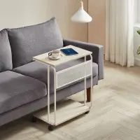 Odkládací stolek 55x32x66cm, mdf, bělený dub, AKF-E1012 CRM Autronic (foto 2)