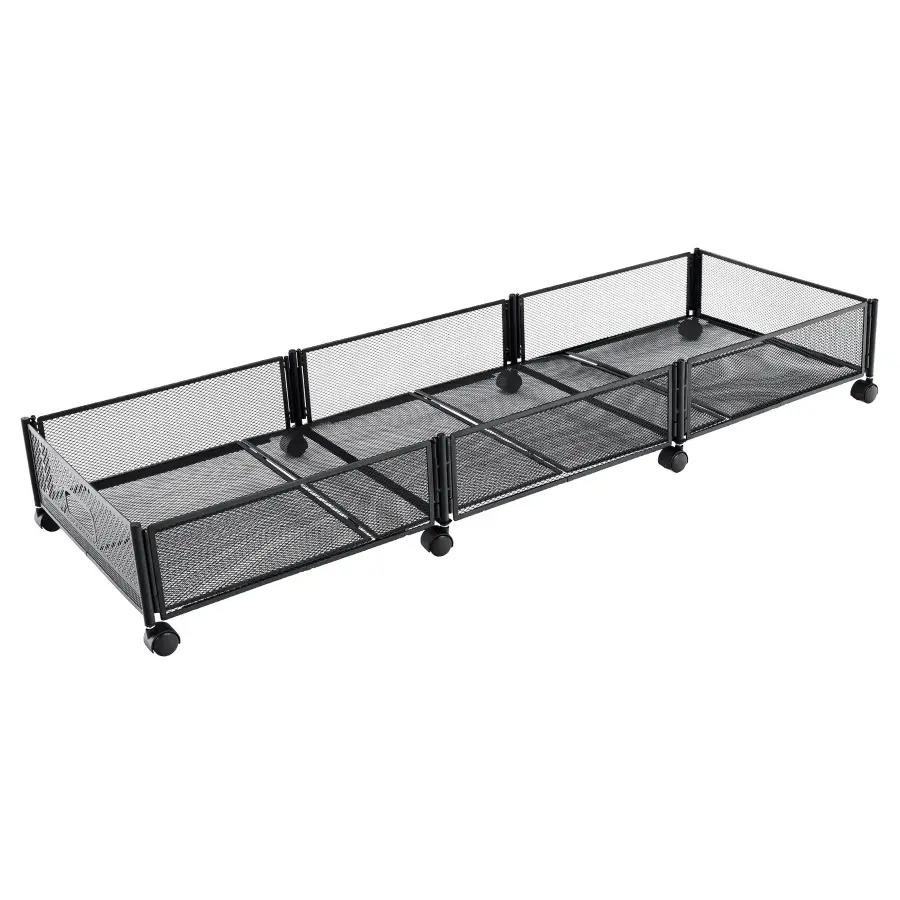 Organizér pod postel s kolečky, černá, TOMKO TYP 2 Kondela