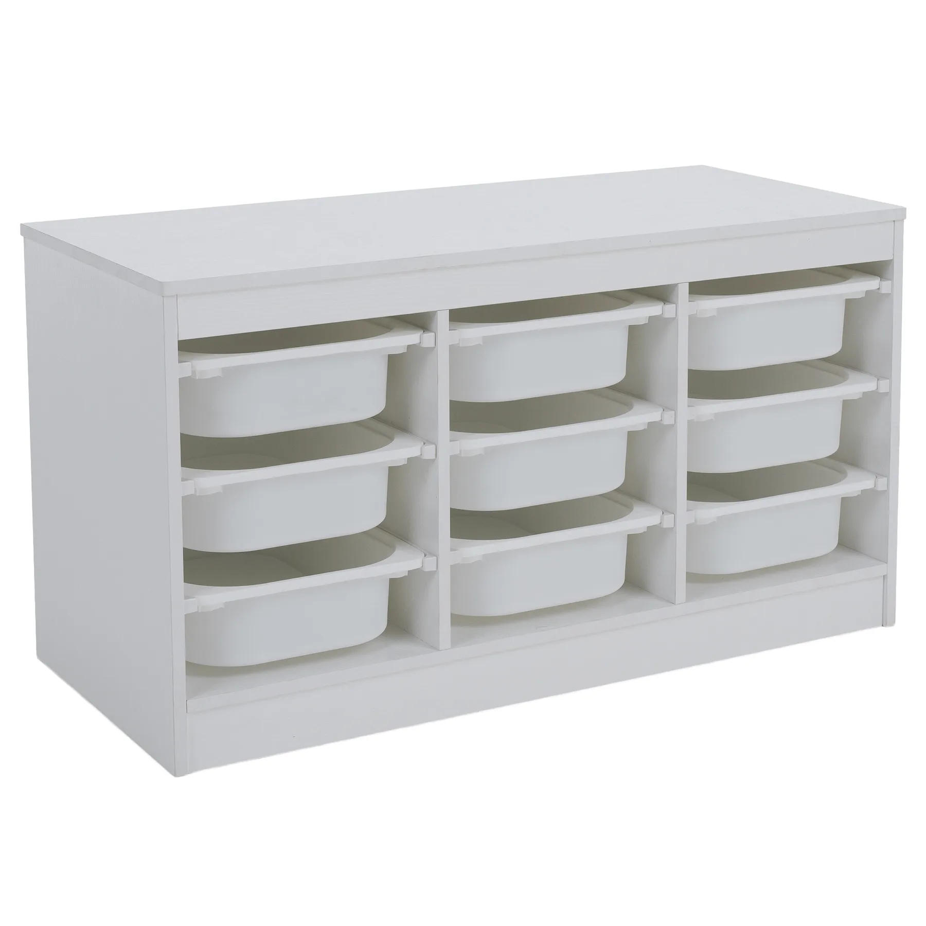 Organizér s úložnými boxy, bílá, TRIMAL Kondela