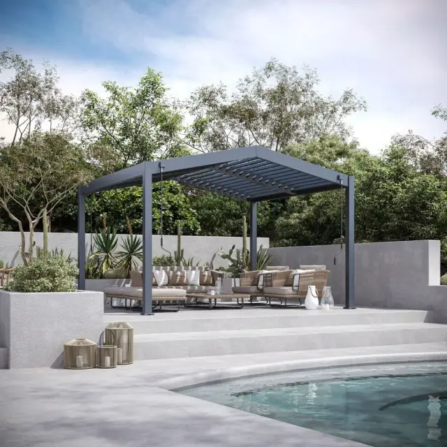 Pergola APEX Bioklimatická 4x3,6 m hliník volně stojící Rojaplast