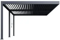 Bioklimatická pergola ke stěně INTRO DUO 4x4 m Rojaplast (foto 143)
