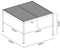Bioklimatická pergola INTRO DUO 4x4 m Rojaplast (foto 167)