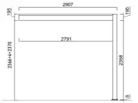Bioklimatická pergola ke stěně INTRO PLUS 4x3 m Rojaplast (foto 142)