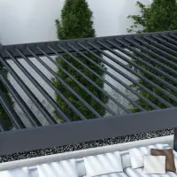 Bioklimatická pergola ke stěně INTRO PLUS 4x3 m Rojaplast (foto 158)