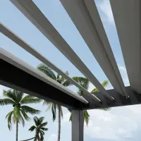 Bioklimatická pergola ke stěně INTRO PLUS 4x3 m Rojaplast (foto 177)